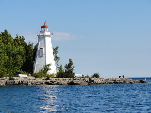 View of the Big Tub Lighthouse in Tobermory, Ontario.