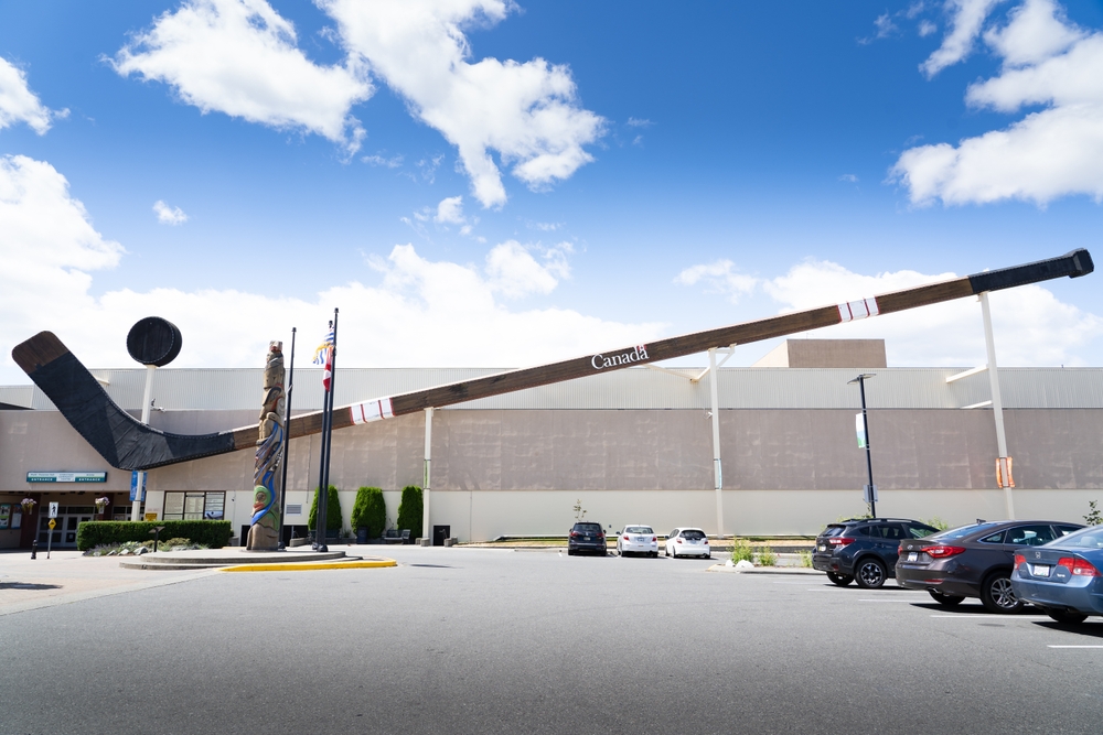 World's Largest hockey stick and puck in Duncan, B.C.