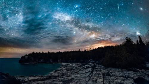 Milky Way over Bruce Peninsula National Park, Ontario.