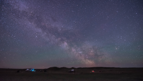Milky Way above Grasslands National Park, Saskatchewan.