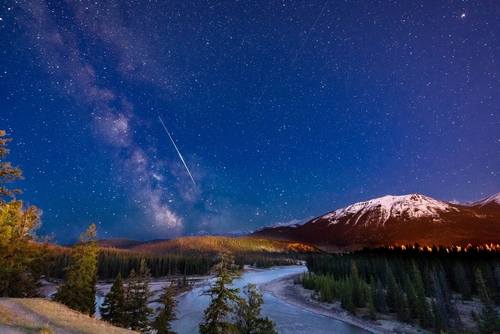 Milky Way above Jasper National Park, Alberta.