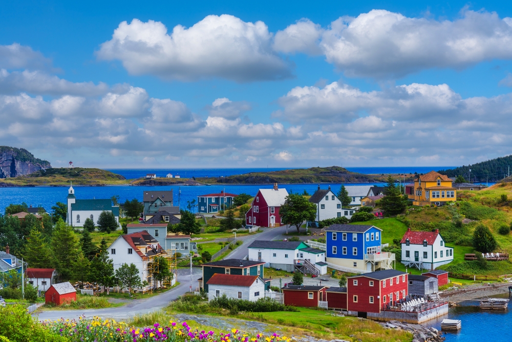 Colourful houses of Trinity, Newfoundland and Labrador.