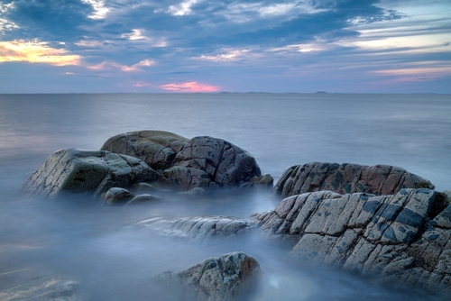 Ocean sunset on Fogo Island, Newfoundland.