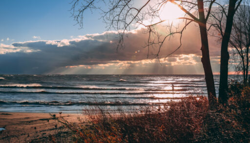 Sunset over Lake Erie near Port Stanley, Ontario.