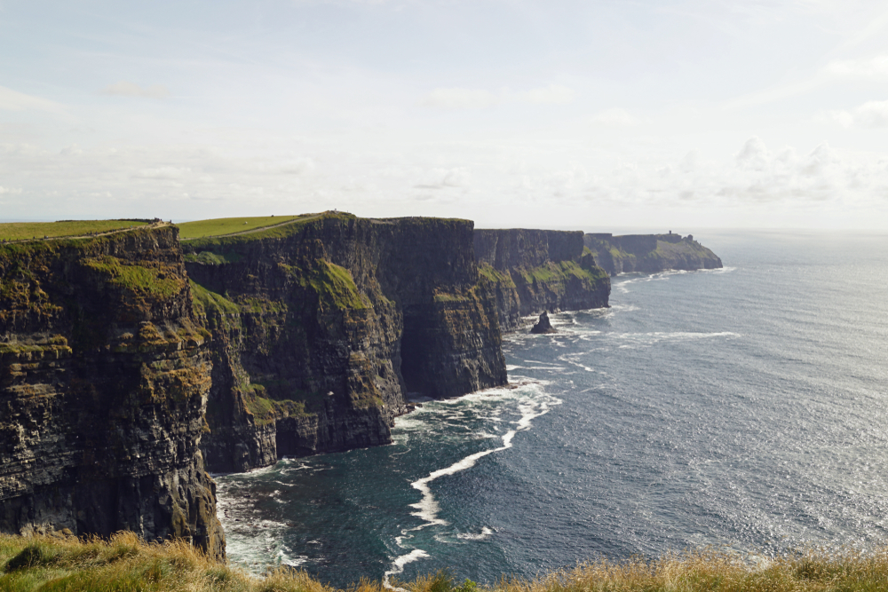 The Cliffs of Moher in Ireland that are situated on the Wild Atlantic ocean.