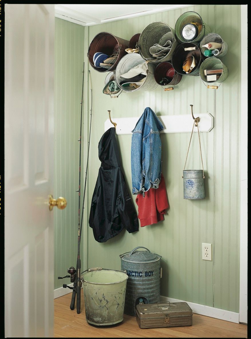 Kick up your cottage storage with this DIY bucket shelves project
