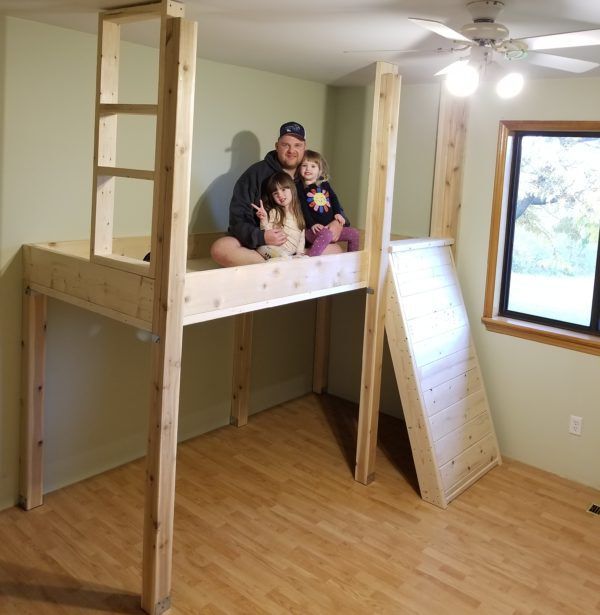 Dad builds incredible tree fortinspired bunk bed Cottage Life