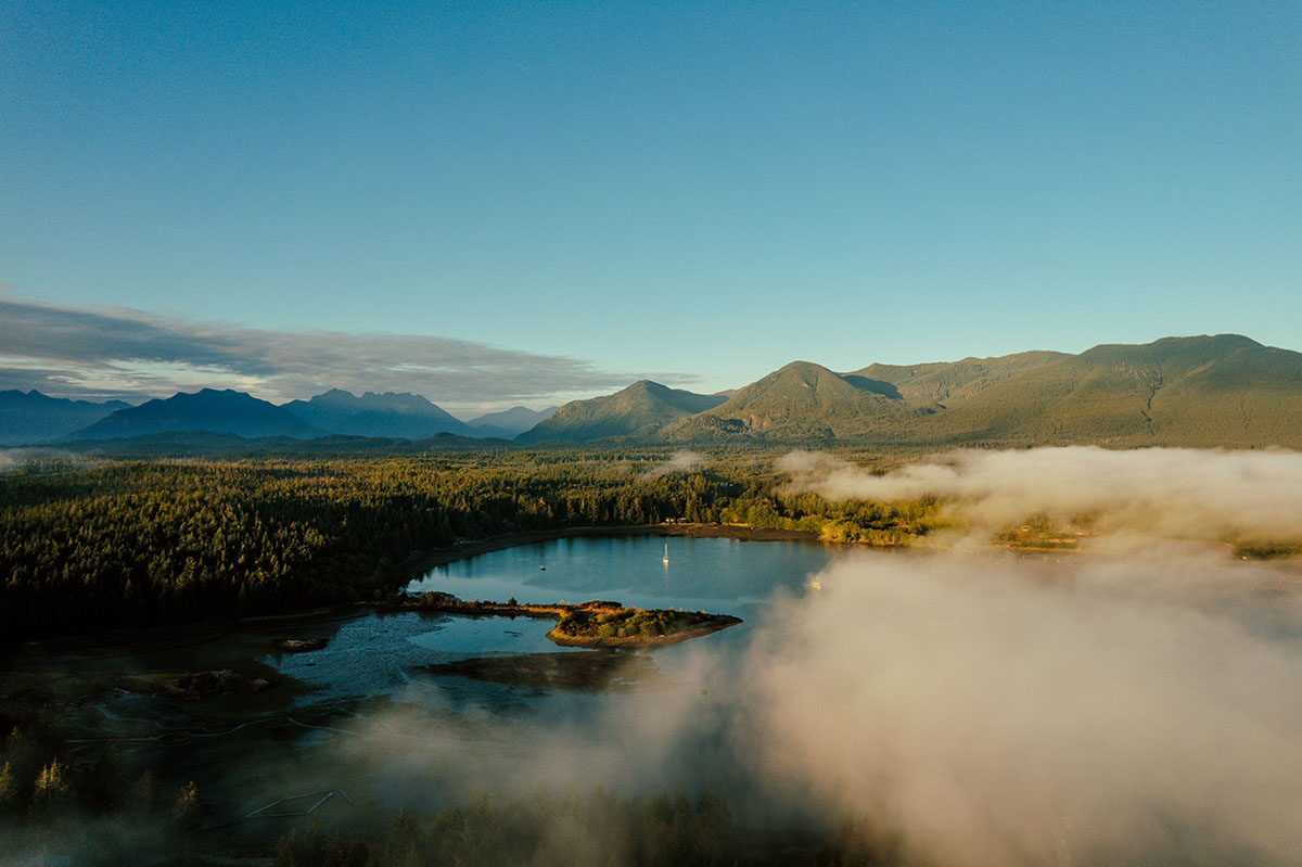 aerial photo of Ucluelet