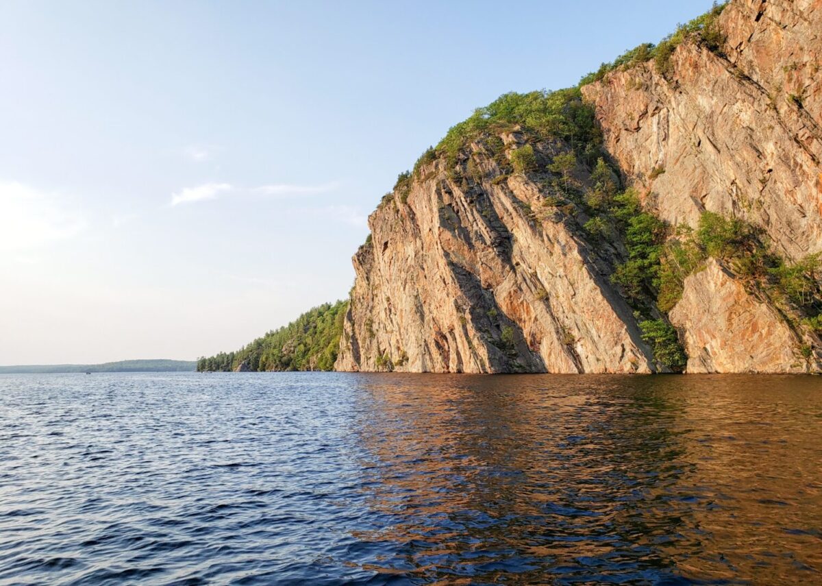 a photo of a lakeside cliff on Mazinaw Lake at Bon Echo Provincial Park