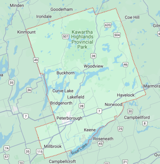 Peterborough County region map