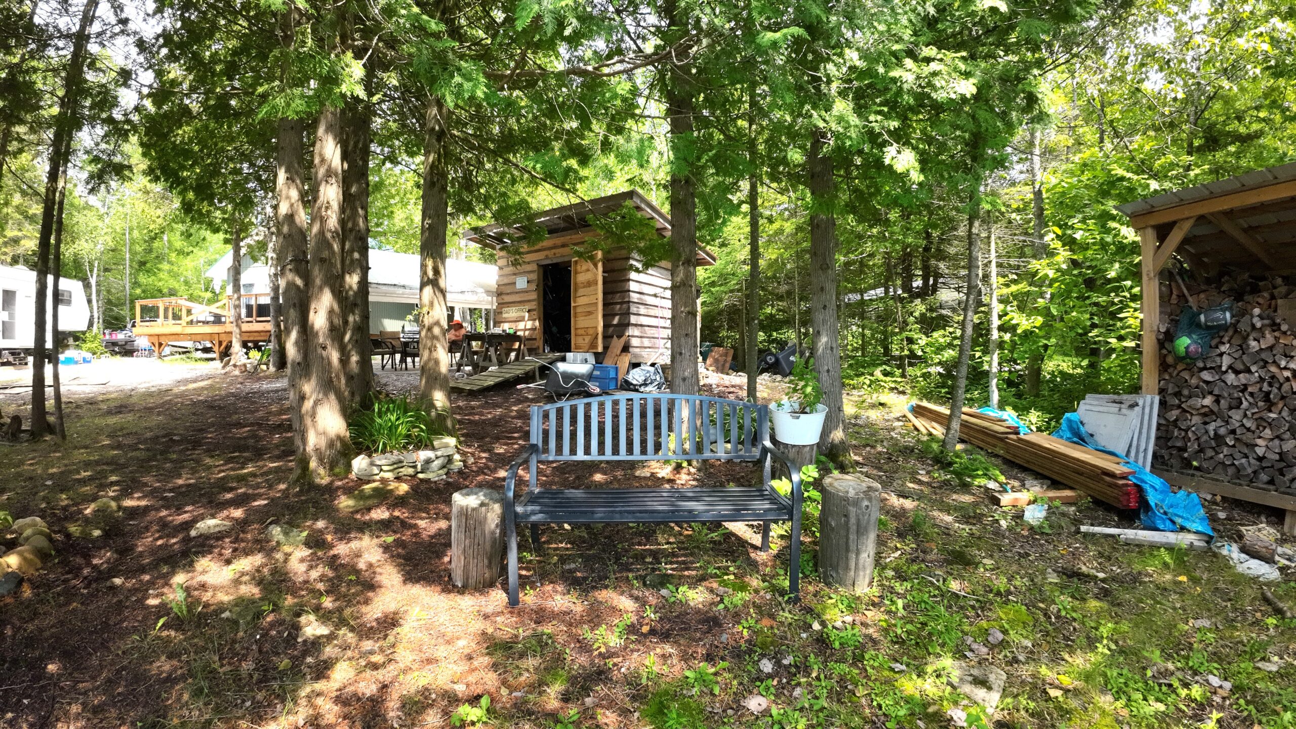 an outhouse