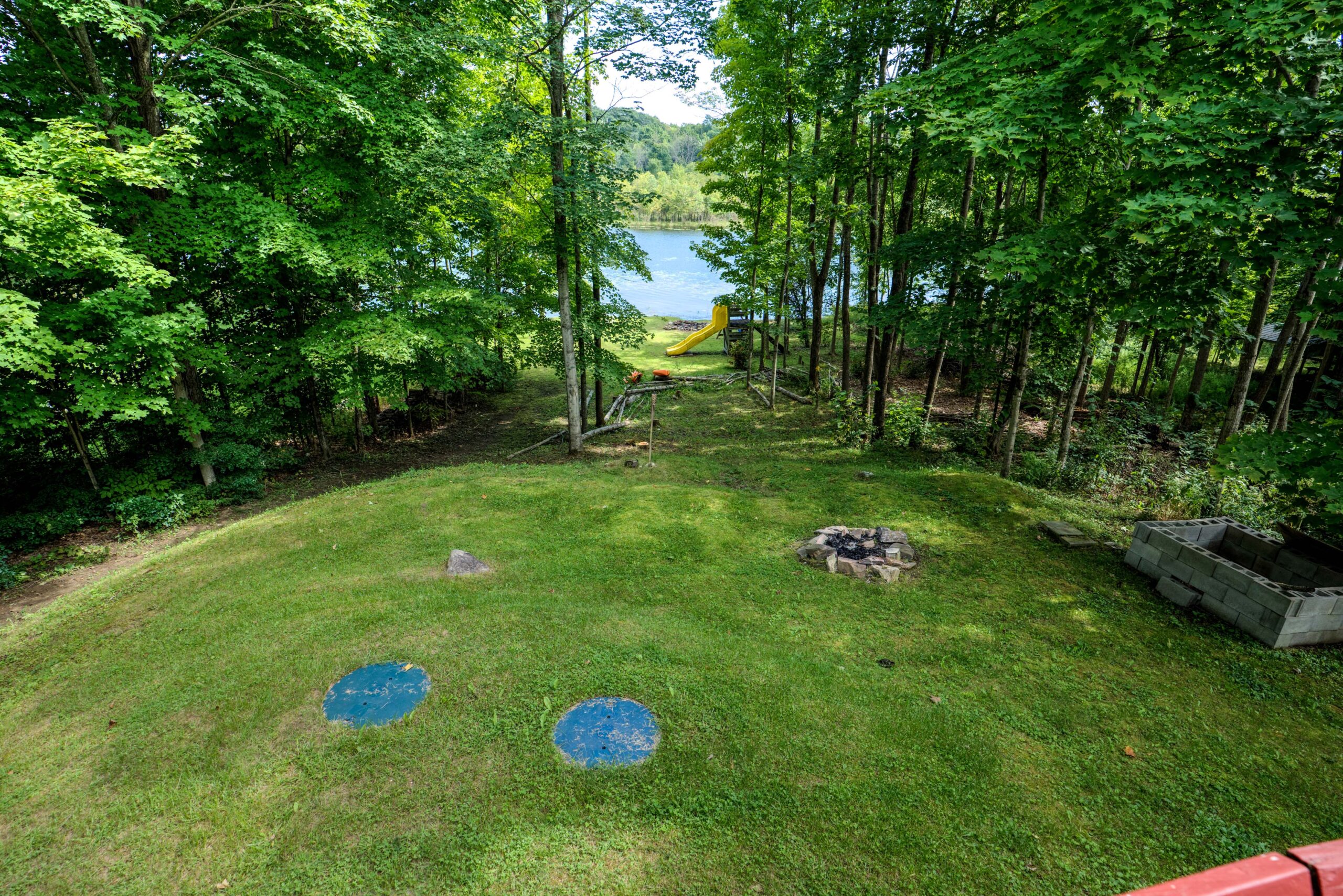 A large grassy area