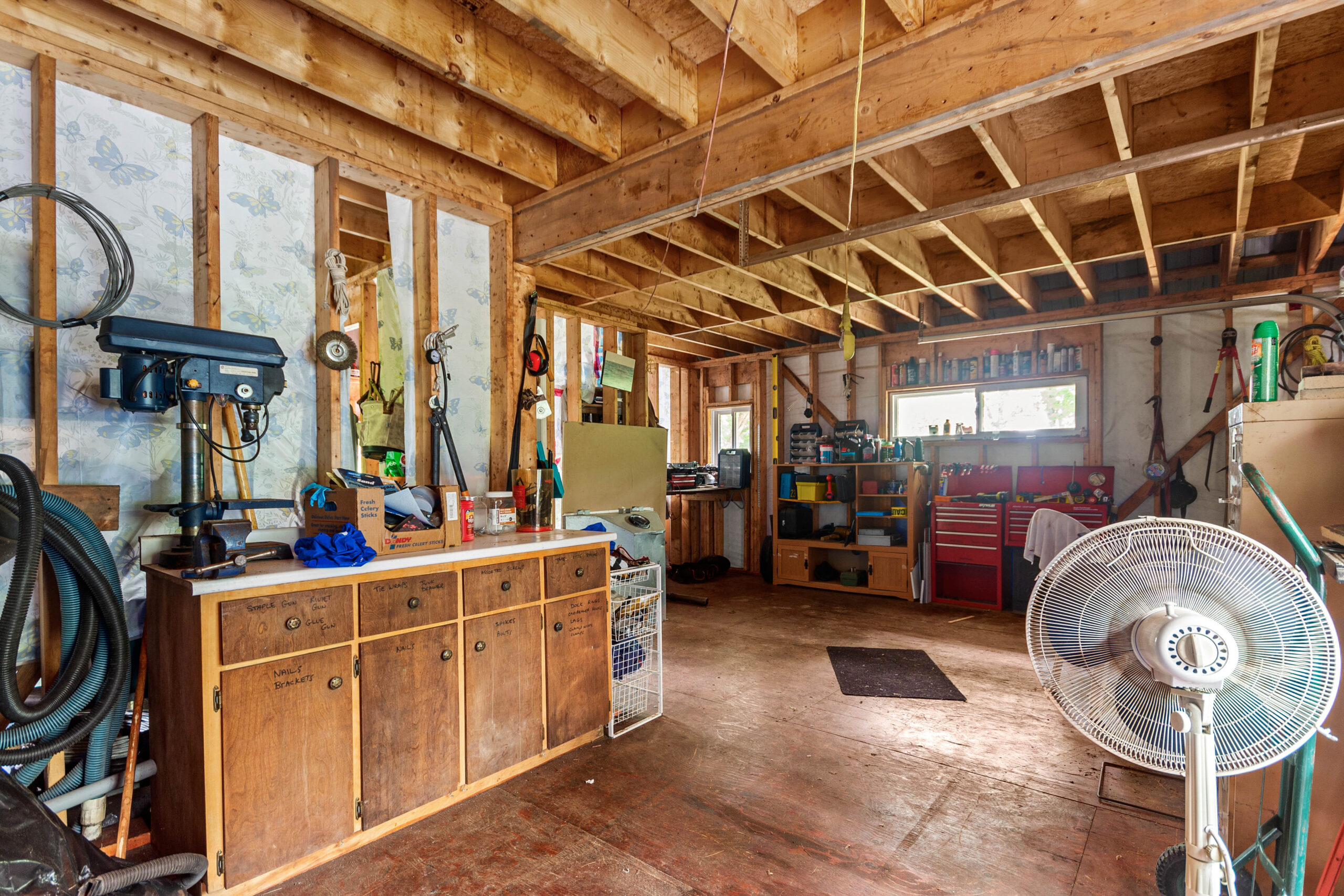 A wood workshop