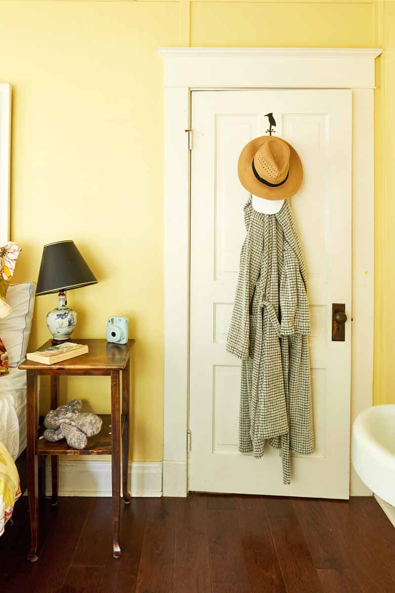 An interior shot of a bedroom in Bryn Turnbull's cottage