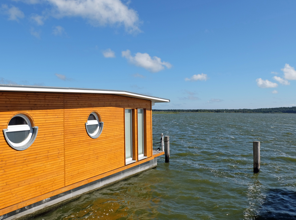 Houseboat on a Lake
