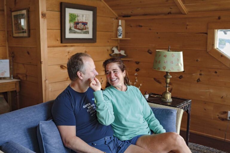 Chris and Gabrielle on Bostwick Island, in Gananoque, Ont., Thursday Aug. 29, 2024. (CHRISTOPHER KATSAROV LUNA)