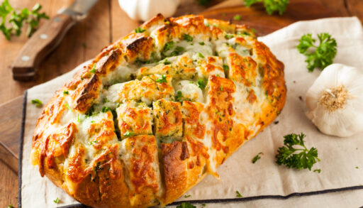 Homemade Cheesy Pull Apart Bread with Garlic and Parsley